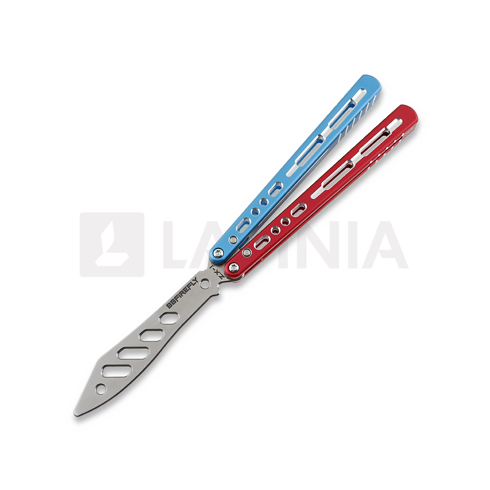 BBbarfly Trainer ZX-1 balisong trainer, Red And Blue | Lamnia