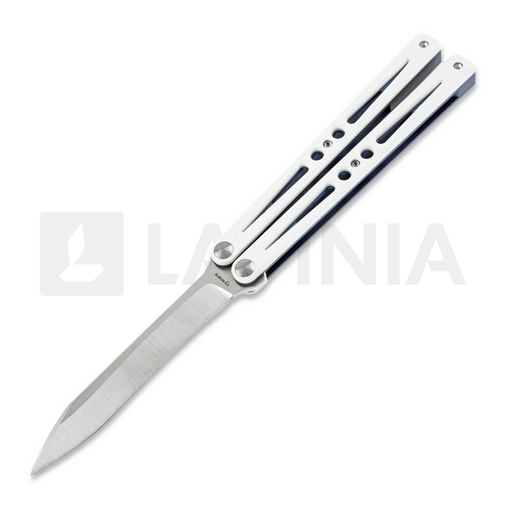 Ryworx Setsuna Drop Point バタフライナイフ, 白 | Lamnia
