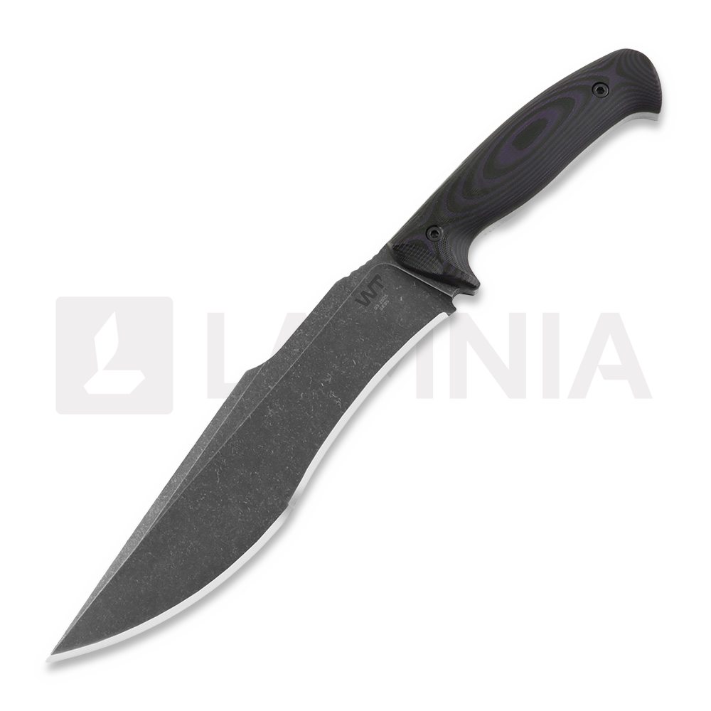 Work Tuff Gear Lanzeta knife, no choil, dark wash, purple camo, od