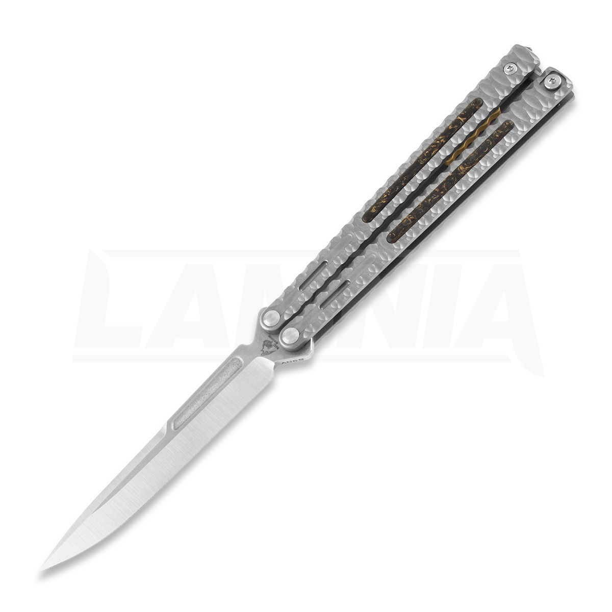 Maxace Obsidian Spearpoint butterfly knife, light grey | Lamnia