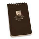 Rite in the Rain - Top Spiral Notebook 3x5 Brown
