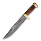 Marbles - Damascus Bowie Stacked Leather