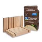 BeaverCraft - Wood Carving Blocks set 16pcs Basswood