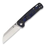 QSP Knife - Penguin, black/blue carbon fiber