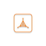 Triple Aught Design - Logo Sticker PCV Orange 3.0"