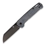 QSP Knife - Penguin D2 Black Denim Micarta