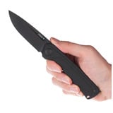 ANV Knives - Z200 DLC Black Plain Edge G10, 黑色
