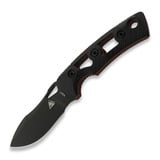 Fobos Knives - Tier1-Mini Mini, G10 Black - Red Liner, zwart