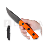 ANV Knives - P200 OV - Sleipner Cerakote - G10 Orange, Leather