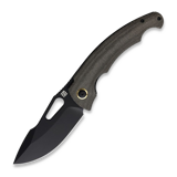 Artisan Cutlery - Xcellerator, Black PVD, OD Green Micarta