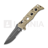 Benchmade - Auto Adamas CruWear Grey Cerakote, tan G10, zimţat