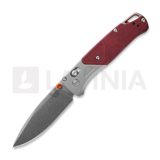 Benchmade - Bugout S90V Stonewash, Richlite Redstone