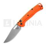 Benchmade - Mini Taggedout CPM-154CM Stonewash, orange grivory