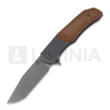 Berg Blades - Iron Wolf Stonewash, brown canvas micarta