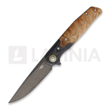 Bestech - Ascot - Blackwash - G10 + CF + Lightburl Wood, sort