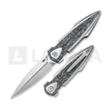 Bestech - IKA Dagger - Satin - CF, Silver Marble