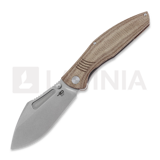 Bestech - Lockness - Stonewash - Natural Canvas Micarta