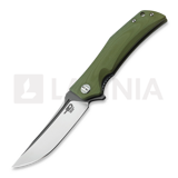 Bestech - Scimitar - Grey + Satin - G10, gr&oslash;n