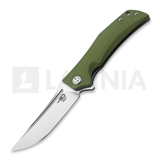Bestech - Scimitar - Stonewash + Satin - G10, gr&oslash;n