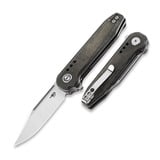 Bestech - Syntax - Satin + Stonewash - Micarta, gr&oslash;n