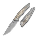 Bestech - Togatta - Blastwash - Titanium, Canvas Micarta, gr&oslash;n