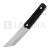 Brisa - Kwaiken 90 M390 Scandi, ebony, cognac sheath