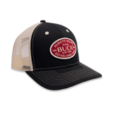 Buck - Mesh Leather Patch Hat Black