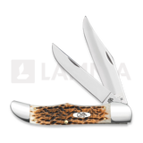 Case Cutlery - Amber Bone Peach Seed Jig Large Folding Hunter