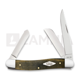 Case Cutlery - Black/Green/Natural Canvas Micarta Smooth Medium Stockman