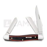 Case Cutlery - Black Red Micarta Smooth Medium Stockman