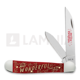 Case Cutlery - Christmas Dark Red Bone Smooth Copperhead