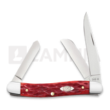 Case Cutlery - Dark Red Bone Peach Seed Jig Chrome Vanadium Medium Stockman