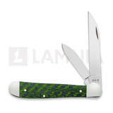 Case Cutlery - Green & Black Carbon Fiber Weave Smooth Copperhead