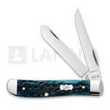 Case Cutlery - Mini Trapper, Pocket Worn Mediterranean Blue Bone Peach Seed Jig
