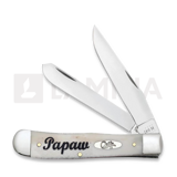Case Cutlery - Natural Bone Smooth Embellished Trapper in Gift Tin