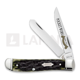 Case Cutlery - Pocket Worn Olive Green Bone Peach Seed Jig Mini Trapper