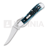 Case Cutlery - RussLock, Pocket Worn Mediterranean Blue Bone Peach Seed Jig