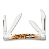 Case Cutlery - Small Congress, Amber Bone Peach Seed Jig