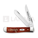 Case Cutlery - Smooth Chestnut Bone MiniTrapper Matthew 28: 19-20