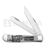 Case Cutlery - War Series Smooth Natural Bone Trapper Enduring Freedom
