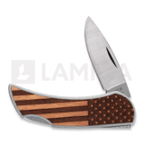 Case Cutlery - Woodchuck Flag Brushed Stainless Steel Executive Lockback