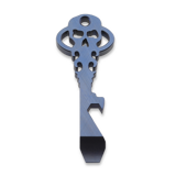 Chaves Knives - Titanium Crosshatch Blue Ano