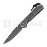 Chris Reeve - Sebenza 31, large, black micarta damascus raindrop