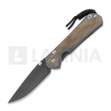 Chris Reeve - Sebenza 31, large, natural micarta damascus ladder