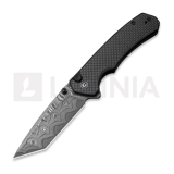 CIVIVI - Button Lock Brazen Damascus, Twill Carbon Fiber
