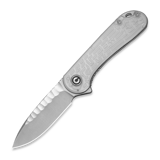 CIVIVI - Elementum, Polished Clear Lexan, Satin Rock-Grind