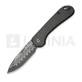CIVIVI - Elementum Slip Joint Damascus, Twill Carbon Fiber