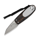 CIVIVI - Purr, Orange/Black/White G-10, Stonewash