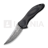 CIVIVI - Synergy3 Damascus, trailing point, carbon fiber