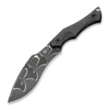 CIVIVI - Vaquita II Damascus, Black Linen Micarta